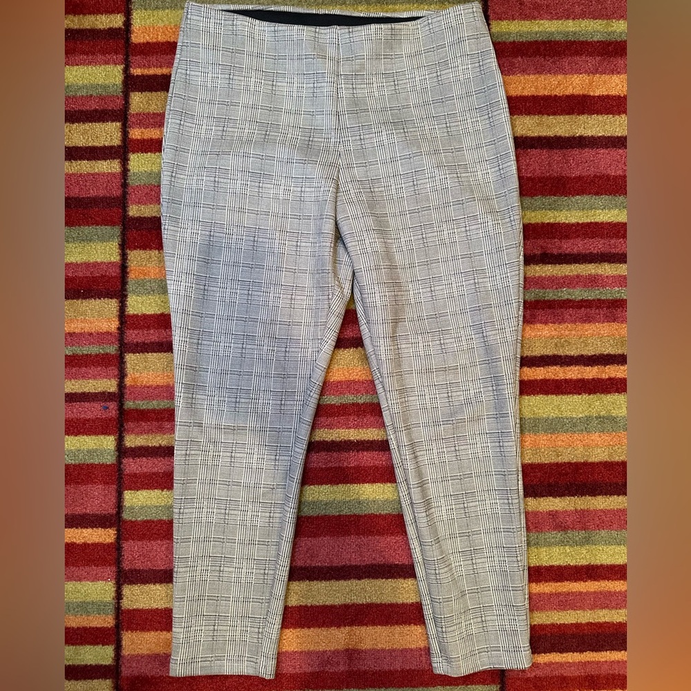 Jules & Leopold Suede Stretchy Plaid Pants Sz XL